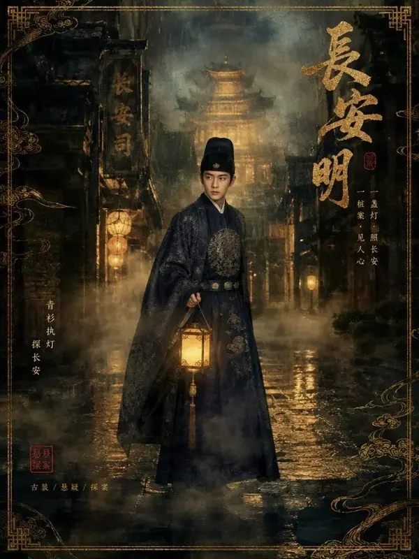 短剧《锦衣夜行录》海报，悬疑题材